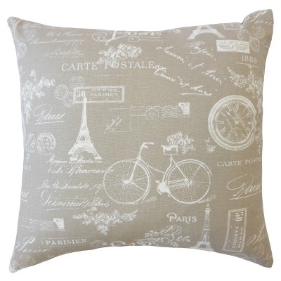 Textured Square Throw Pillow Gray - The Pillow Collection