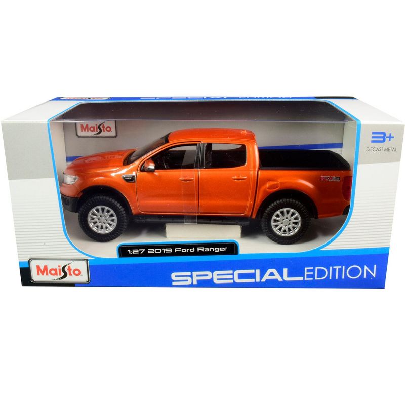 2019 Ford Ranger FX4 Off Road Pickup Truck Copper Orange Metallic 1/27 Diecast Model Car by Maisto, 3 of 4