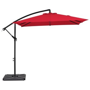 HYLEORY Beeram 96" x 96" Cantilever Umbrella with Counterweight - 1 of 4
