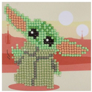 DIAMOND DOTZ Star Wars the Mandolorian Grogu Fun Diamond Art Painting Kit 4" X 4" - 1 of 4