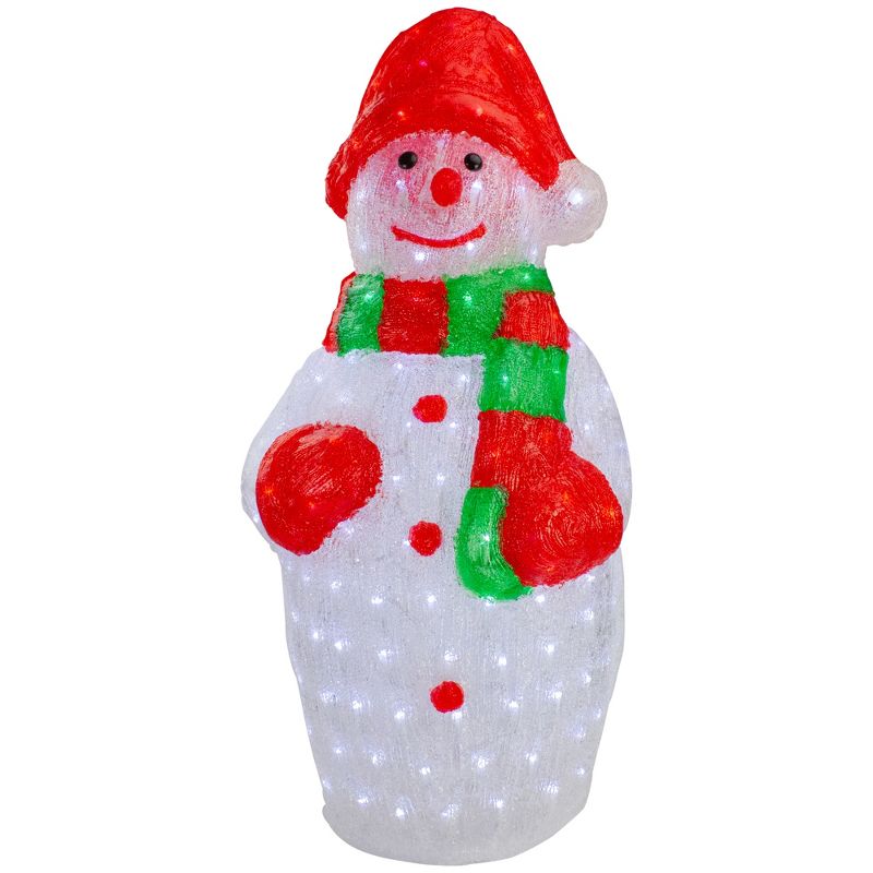 Northlight Lighted Commercial Grade Acrylic Outdoor Snowman Christmas Decoration - 34", 1 of 7