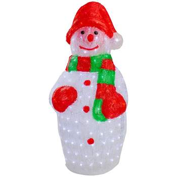 Northlight Lighted Commercial Grade Acrylic Outdoor Snowman Christmas Decoration - 34"