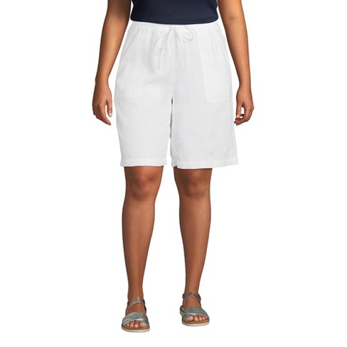 Women's plus 2025 size linen shorts