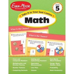 Take It to Your Seat: Math Centers, Grade 5 Teacher Resource - by  Evan-Moor Educational Publishers (Paperback) - 1 of 1