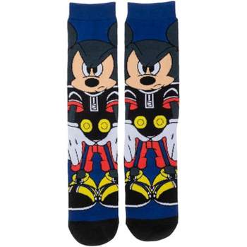 Kingdom Hearts Mickey Mouse Video Game Socks Sublimated 360 Adult Crew Socks Multicoloured