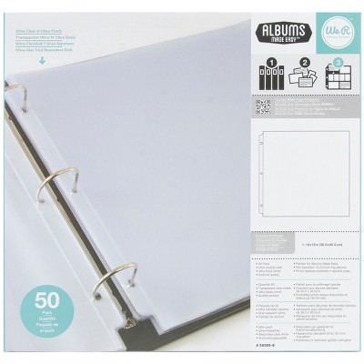 We R Ring Photo Sleeves 12"X12" 50/Pkg-Full Page