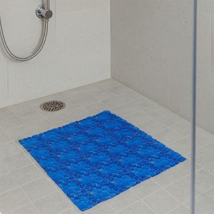Evideco French Home Goods Bubbles Non-Slip Square Shower Mat 20″L X 20″W - 1 of 4