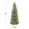 Best Choice Products Pre-Lit Artificial Scotch Pine Pencil Christmas Tree w/ LED Lights Metal Stand - 2 of 4