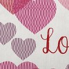 16"x16" Valentine's Day Colliding Hearts Square Throw Pillow Firecracker - e by design - 2 of 4