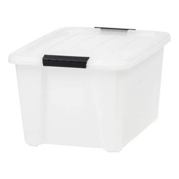 Ezy Storage Waterproof Clear Latching Tote, 50 L