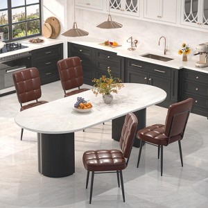 Dining Chairs Set of 2/4/6/8, Upholstered Kitchen Chairs with Thick Cushion for Dining Room - 1 of 4