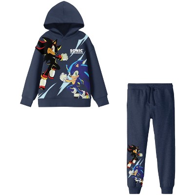 Sonic The Hedgehog Sonic & Shadow Lightning Boy’s 2-Pack Hooded Sweatshirt & Jogger Pants Set