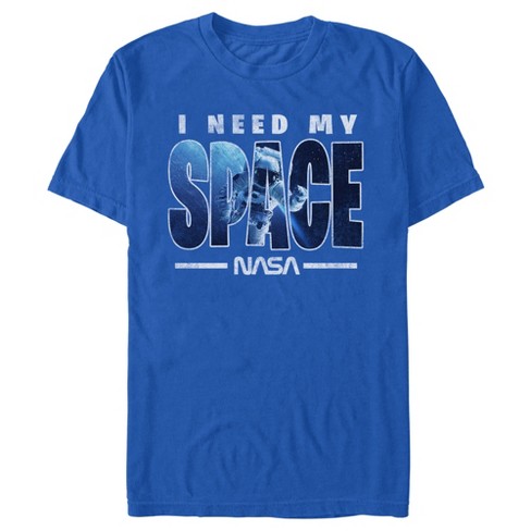 Men's Nasa I Need My Space Distressed T-shirt - Royal Blue - Large : Target