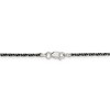 Black Bow Jewelry 1.7mm Sterling Silver Black Plated Solid Twisted Wheat Chain Necklace - 4 of 4