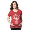 Ready To Pop Maternity T Shirt Funny Sarcastic Popcorn Joke Pregnancy Tee For Ladies - Crazy Dog Maternity T Shirt - 3 of 4