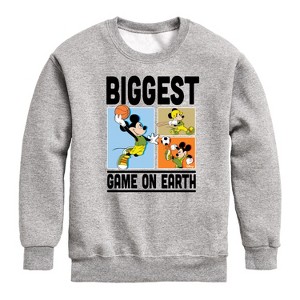 Boys' - Disney - Biggest Game On Earth Graphic Long Sleeve Fleece Sweatshirt - 1 of 4