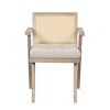 GustoWave Accent Chair Mid-Century Modern Armchair with Rattan Backrest Padded Seat Upholstered Reading Chairs - 3 of 4