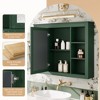 35'' x 27.5'' Medicine Cabinet, Wall Mounted Bathroom Storage Cabinet, Modern Bathroom Wall Cabinet with Mirror, Mirror Cabinet with 6 Open Shelves - 2 of 4