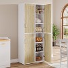 Tribesigns 75.39-Inch Tall Wood Storage Cabinet with 2 Doors and 6 Shelves for Living Room, Bedroom - 4 of 4