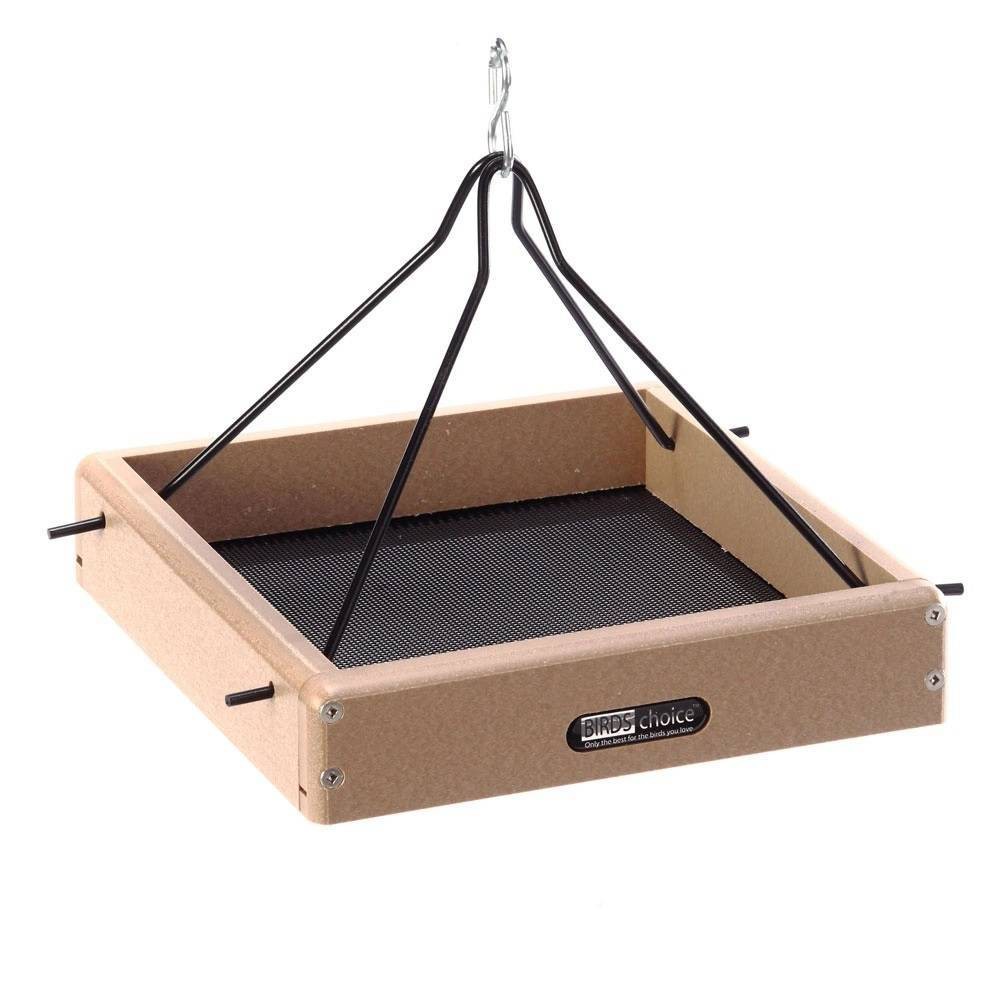 Birds Choice 10" x 10" Hanging Open Platform Bird Feeder: Weather-Resistant, No Assembly Required