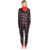 Ashford & Brooks Women's Mink Fleece Hooded One Piece Pajama Jumpsuit - 4 of 4