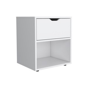 NicBex 14.6''Nightstand with Drawer and Bottom Shelf Mid Century Side Table Stand by Sofa Bedside Table for Bedroom,Living Room - 1 of 4