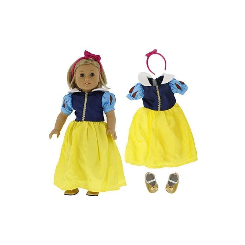 Dress Along Dolly Snow White Princess Inspired Outfit for American Girl Doll, 4 of 5