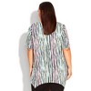 Avenue Women's Plus Size Sharkbite Print Top - 3 of 4