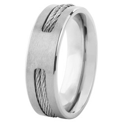 Men's West Coast Jewelry Blackplated Stainless Steel Satin And High ...