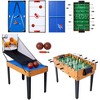 Multi Game Table, 43 Inch Combo Game Table, Hockey/Soccer Foosball/Pool/Table Tennis/Basketball Table Combination Kit for Game Room Home - 3 of 4