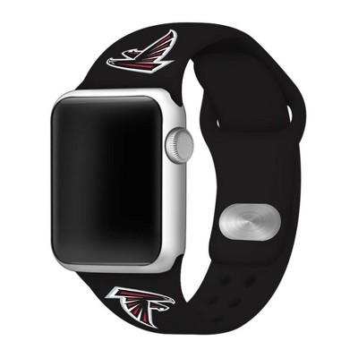 NFL Atlanta Falcons Apple Watch Compatible Silicone Band 38mm - Black