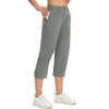 Capris for Women with Pockets Elastic Waist Dressy Casual Hiking Golf Capri Pants - 4 of 4