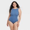 Women's Luxe Stretch Boat Neck Bikini Bodysuit - Auden™ - 4 of 4