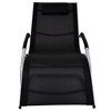 vidaXL Sun Lounger with Pillow Aluminum and Textilene Black - 2 of 4