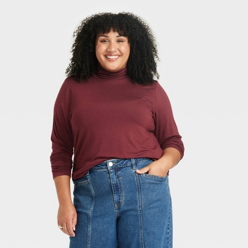 PLUS SIZE LONG SLEEVE TURTLENECK