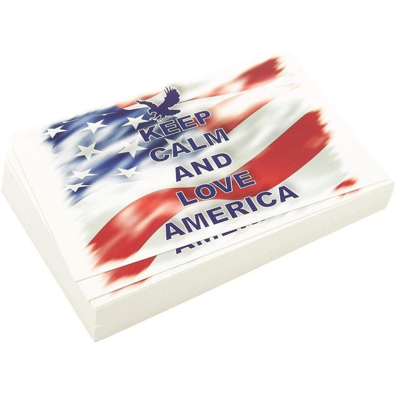 Best Paper Greetings 40-Pack American Postcards Keep Calm and Love America Patriotic Post Cards Bulk Set 4x6 in, 5 of 6