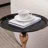 NicBex Mermaid Tail Round End Table Living Room, Metal Pedestal Side Table with Tray Top, Modern Bedroom Nightstand, Small Coffee Table, Small Table - 2 of 4