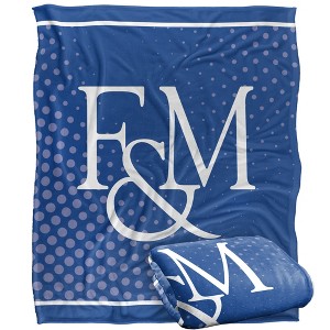 Franklin & Marshall College Logo Dots Silky Touch Blanket White 50x60 - 1 of 4