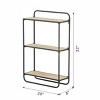 INFURNIC Decorative Wall Shelf 3-Tier Wood and Metal Shelf for Storage and Display Stylish Space-Saving Design, Brown, 20"*8"*32" - 4 of 4