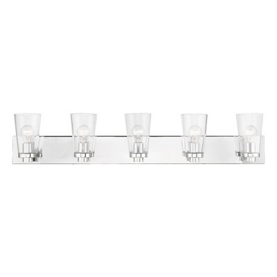 Livex Lighting Cityview 5 - Light Vanity in  Polished Chrome