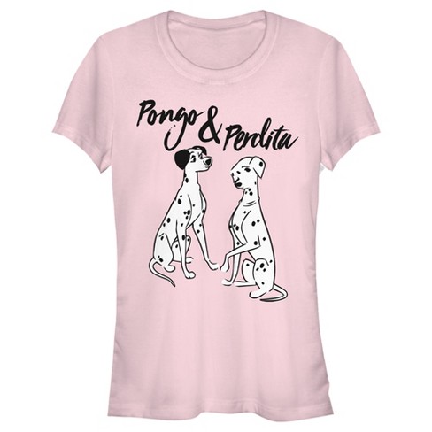 Juniors Womens One Hundred And One Dalmatians Pongo And Perdita T-shirt -  Light Pink - X Large : Target