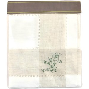Slickblue Kinsale Shamrock Table Runner, Embroidered Border, Dining Linen, Irish Style, 14"x72" - 1 of 3
