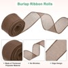Unique Bargains Burlap Wired Edge Durable Thick Fabric Ribbons for DIY Crafts 1 Pc - 2 of 4