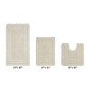 Lilly Crochet Collection 100% Cotton Tufted Reversible 3-Piece Bath Rug Set – Super Absorbent, Machine Washable Bathroom Mats with Crochet Pattern - 2 of 4