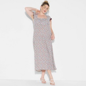 Women's Flutter Cap Sleeve Maxi A-Line Dress - Wild Fable™ - 1 of 3