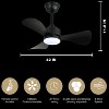 42'' Modern Ceiling Fan with 3 ABS Blades, Quiet DC Motor, 6-Speed Reversible, Remote Control, 3-Color Dimmable LED Light - 2 of 4