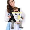 HalloweenCostumes.com One Size Fits Most   Infant Disney Beauty and the Beast Chip Velour Baby Carrier Cover Halloween Costume,  White/Pink/Orange - 4 of 4