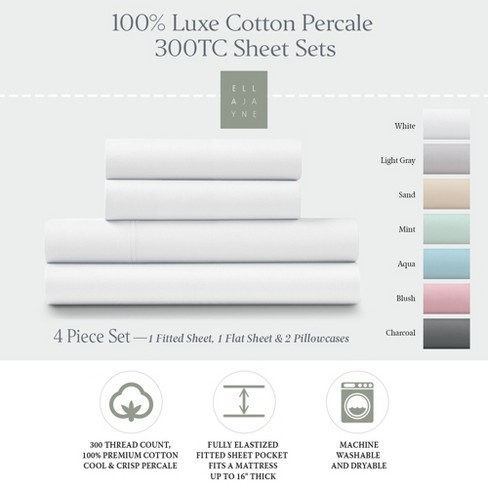 Color Sense 100% Cotton White Twin Fitted Sheet Only, Percale Weave Fitted  Sheet Twin Size, Cool & C…See more Color Sense 100% Cotton White Twin