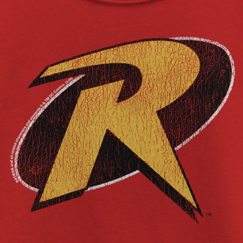 Girl's Batman Distressed Robin Logo T-Shirt, 2 of 6
