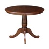 Round Pedestal 36" Extendable Dining Table with 12" Drop Leaf - International Concepts - image 2 of 4